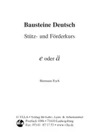 Vorschau - Arbeitsblätter - Stütz- und Förderkurs Deutsch - e oder ä - Seite 1