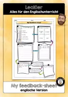 Vista previa - Hojas de trabajo - My feedback-sheet: Englische Version - Portada
