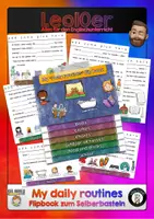 Vista previa - Hojas de trabajo - Flipbook: Daily routines - Portada
