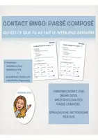Vista previa - Hojas de trabajo - Contact Bingo - passé composé - Portada