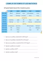 Vista previa - Hojas de trabajo - Emploi du temps & les matières (Vocabulario) - página 2