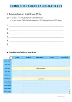 Vista previa - Hojas de trabajo - Emploi du temps & les matières (Vocabulario) - página 3