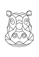 Vista previa - Manualidades / Dibujos para colorear - Animales del zoológico | Wild animals | art | diseño geométrico - página 1