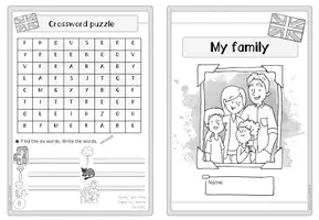 Vista previa - Hojas de trabajo - My family - booklet: Folleto | Brochure | inglés | ESL | English - página 2