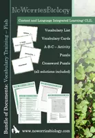 Vista previa - Hojas de trabajo - CLIL - Vocabulary Training - Fish - Portada
