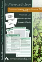 Vista previa - Hojas de trabajo - CLIL - Vocabulary - Structure of a Grassland Ecosystem - Portada