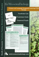Vista previa - Hojas de trabajo - CLIL - Vocabulary - Structure of a Desert Ecosystem - Portada
