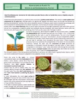 Vista previa - Hojas de trabajo - Ecology - Water as an Environmental Factor in Lake Ecosystems - página 1