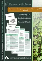 Vista previa - Hojas de trabajo - CLIL - Vocabulary - Water as an Environmental Factor - Portada