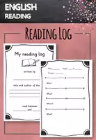 Vista previa - Hojas de trabajo - Worksheet for a reading journal - Portada