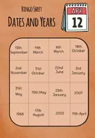Vista previa - Juegos / Gamificación - Bingo Game - Dates and Years - Fecha - página 3