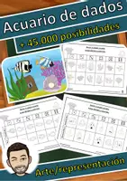 Vista previa - Hojas de trabajo - Arte: acuario de cubo, también sustituye la hora - Portada