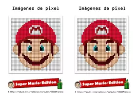 Vista previa - Unidades / Secuencias / Situaciones de Aprendizaje - Imágenes de píxeles Super Mario (arte, representación, ejercicio de concentración) - página 2