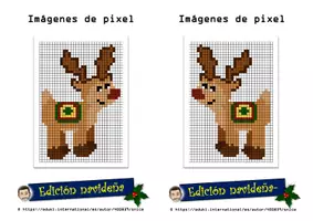 Vista previa - Unidades / Secuencias / Situaciones de Aprendizaje - Imágenes de píxeles Navidad (arte, representación, ejercicio de concentración) - página 1