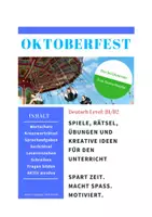 Vorschau - Arbeitsblätter - Oktoberfest Materialpaket Deutsch als Zweitsprache B1 / B2 - Deckblatt
