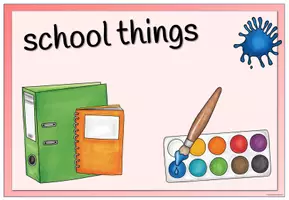 Vista previa - Decoración del aula - School things - Flashcards and Poster - página 3