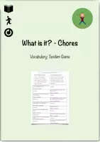Vista previa - Hojas de trabajo - Tandem Game. Subject 'Chores' (Vocabulary) - Portada