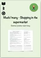 Vista previa - Hojas de trabajo - Shopping in the supermarket - much, many, lots of - Portada