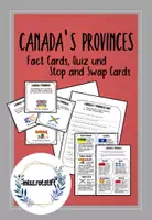 Vista previa - Unidades / Secuencias / Situaciones de Aprendizaje - Canada's Provinces - Reading Comprehension, Quiz and Stop and Swap Cards - Portada