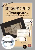 Aperçu - Préparation de séance / Séance complète - Shakespeare - Conversation Starter - Speaking Prompts - Stop and Swap Cards - Page de couverture
