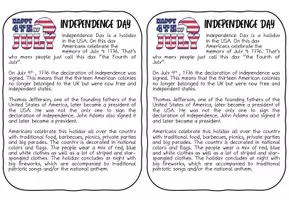 Vista previa - Otros - USA - Independence Day - reading comprehension - clase de inglés - página 3