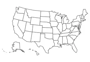 Vista previa - Elementos para la creación de materiales - USA map - shape - clipart for worksheets - página 3