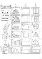Vista previa - Manualidades / Dibujos para colorear - Jugar a los dados y pintar casas y monstruos - página 3