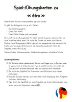 Vista previa - Juegos / Gamificación - Karten Verbspiel être (Französisch) - página 1