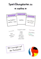 Vista previa - Juegos / Gamificación - Karten Verbspiel mettre (Französisch) - Portada