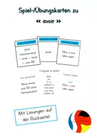 Vista previa - Juegos / Gamificación - Karten Verbspiel avoir (Französisch) - Portada