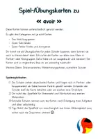 Vista previa - Juegos / Gamificación - Karten Verbspiel avoir (Französisch) - página 1