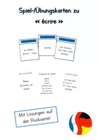 Vista previa - Juegos / Gamificación - Karten Verbspiel écrire (Französisch) - Portada