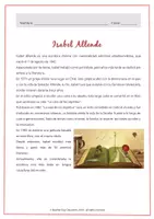 Vista previa - Hojas de trabajo - Isabel Allende: Comprensión Lectora (español) - página 1