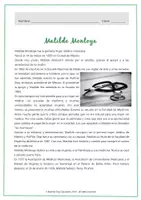 Vista previa - Hojas de trabajo - Matilde Montoya: Biografía (español) - página 1