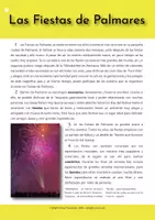 Vista previa - Hojas de trabajo - Fiestas de Palmares: Comprensión Lectora - página 1