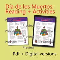 Vista previa - Hojas de trabajo - Día de los Muertos: Paquete de Materiales (Español) - página 2