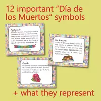 Vista previa - Tarjetas / Manipulativos - Día de los Muertos: 12 Símbolos & Significados, Tarjetas - página 2