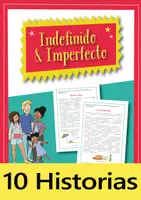 Vista previa - Hojas de trabajo - El Indefinido & Imperfecto: 10 Historias; Grammatikübungen - Portada