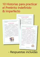 Vista previa - Hojas de trabajo - El Indefinido & Imperfecto: 10 Historias; Grammatikübungen - página 2