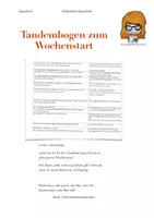 Vista previa - Hojas de trabajo - Tandembogen im Fach Spanisch (Aufwärmphase) - Portada