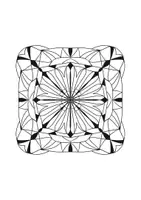 Vista previa - Manualidades / Dibujos para colorear - Mandala - blanco y negro - beginner level - página 1