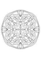 Vista previa - Manualidades / Dibujos para colorear - Mandala redonda - para colorear - página 1