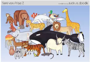 Vista previa - Presentaciones - Animales de la A a la Z ABC Alphabeth - Portada