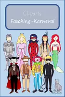Vista previa - Elementos para la creación de materiales - Carnaval Carnaval Clipart Ilustraciones Imágenes Garabato - Portada