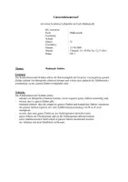 Vorschau - Stundenentwürfe - Unterrichtsentwurf: Rationale Zahlen - Deckblatt