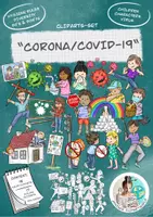 Vista previa - Manualidades / Dibujos para colorear - Cliparts Gráficos "Corona y Covid-19" Hygiene rules / Normas de higiene - Portada