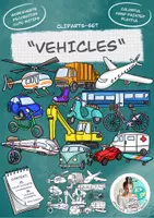 Vista previa - Hojas de trabajo - Cliparts Gráficos "Vehicles" / "Vehiculos" - Portada