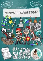 Vista previa - Hojas de trabajo - Cliparts Gráficos “Boys‘ favorites“ / "Favoritos de los chicos" - Portada
