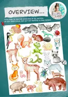 Vista previa - Manualidades / Dibujos para colorear - Watercolor-Cliparts Gráficos de acuarela "Forest animals" / "Animales del bosque" - página 3
