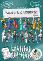 Vista previa - Hojas de trabajo - Cliparts Gráficos "Professions and jobs" / "Profesiones y trabajos" Parte 1 - Portada